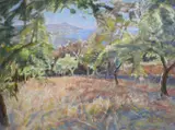 Orchard, Grats (Languedoc) Pastel Signed 46 x 61cm by Patrick Cullen, Pastel, sold Jan 2022