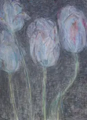 May Tulips' Pastel on Whatman paper Signed and dated 1986 76 x 56cm by Leonard McComb, 1986, Pastel on Whatman paper, sold Jan 2022