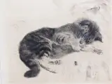Drypoint etching by Kurt Meyer-Eberhardt, etching, sold Jan 2022