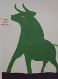 I Will Not Fight by David Shrigley, offset lithograph, sold Jan 2022
