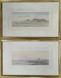 Views of Cape Town from the sea by Harold Wyllie, pencil and watercolour, sold Jan 2022