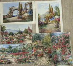 The Pergola, In The Rose Garden, The Rose Garden , Wannock & The Tea Court, Wannock by Annie Pressland, watercolor, sold Jan 2022