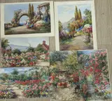 The Pergola, In The Rose Garden, The Rose Garden , Wannock & The Tea Court, Wannock by Annie Pressland, watercolor, sold Jan 2022