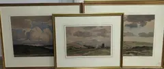 Views along the South Downs, largest 32 x 45cm by Walter Robert Stewart Acton, watercolor, sold Jan 2022