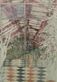 Tiled Greenhouse by Olwen Jones, watercolour, sold Jan 2022