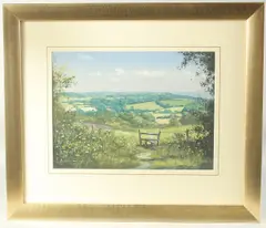 Over the Stile to Distant Hills by Andrew Dandridge, watercolor, offered Aug 2023
