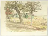 West Mersea, Essex by Hubert Williams, watercolour, offered Aug 2023