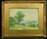 British, 'Distant South Downs from Warbleton, Sussex by Roberto Angelo Kittermaster Marshall, watercolour, sold Aug 2023