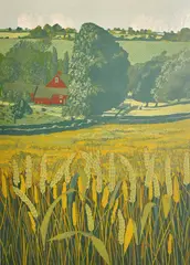 The Cell Farm by Simon King, 1982, print, sold Aug 2023