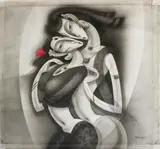 Indian, a couple in embrace by Ramesh Pachpande, 2014, acrylic on canvas, offered Jul 2023