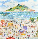 St. Michaels Mount by Simeon Stafford, oil on panel, offered Jul 2023