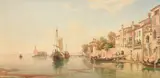 On the Giudecca by James Herve D'Egville, 1873, watercolour, sold Jul 2023