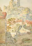 Domerat Haute Loire by Thomas M. Rooke, watercolour, sold Jul 2023