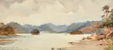 Derwentwater from Friars Cragg by William Alister MaCdonald, 1905, watercolour, sold Jul 2023