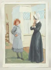 I like my hair frizzy waggy by Gordon Browne, watercolour and gouache, sold Jul 2023