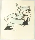 Irish, Home Guard, a man in uniform, pen and watercolour by Edward Sylvester Hynes, watercolour, sold Jul 2023