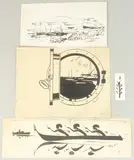 Irish, Sailing boats off the coast, pen and ink by Edward Sylvester Hynes, ink, sold Jul 2023