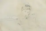 A drypoint etching of a female figure by Paul César Helleu, etching, sold Jul 2023