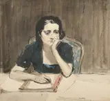 The Letter by James McBey, watercolour, sold Jul 2023