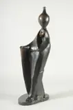 AMERICAN AN EGYPTIAN YOUNG LADY, urn on her head by Anne Rooney, 1986, sculpture, sold Jun 2023