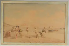A turkish watercolour painting of an istanbul coastal scene by Pietro Bello, 1891, WATERCOLOUR, sold Jun 2023