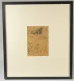 ink on paper, framed and glazed, image 23cm x 16cm. Provenance: by Jawad Saleem, ink on paper, offered Jun 2023