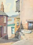 Back road east, St. Ives by James Heseldin, watercolour, offered May 2023