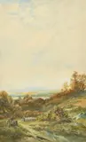 In the Clwyd Valley, North Wales by Albert Pollitt, 1904, watercolour, sold May 2023