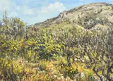 Montagne de Provence by Josine Vignon, oil on canvas, sold May 2023