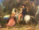 The bailiff's daughter of Islington by G.J. Barter, 1860, oil on card, offered May 2023