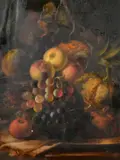 British, a still life study of fruit and trailing vines by Henry Stanier, oil on canvas, sold May 2023