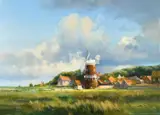 Cley Mill, Norfolk by Frank Wootton, oil on canvas, sold May 2023