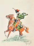 French by Géna Péchaubès, watercolour, sold May 2023