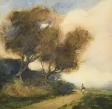 A Passing Storm by Edgar Thomas Holding, watercolour, sold May 2023