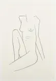 British, a group of four life studies by Nancy Sinclair, pencil, sold May 2023