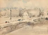 A Paris street scene by Andre Frederic Wagner, watercolour, sold May 2023
