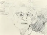 French / Romanian, a pair of pencil head studies, each signed and inscribed, each 8" x 12" (20 x 30cm), (2) by Maria Margarita Iuca, pencil, offered May 2023