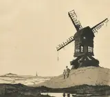 The Old Mill, Molesworth by Geoffrey Garnier, etching, sold May 2023