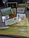 PICTURES & PRINTS, a quantity by Framed Vintage Maps, print (other), offered Aug 2020