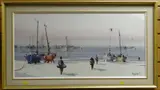 Christie's Art label verso by Jorge Aguilar-Agon, oil on canvas, sold Jul 2020