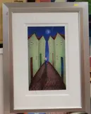 Giclee print - wizard amongst four tall houses in by Paul Horton limited edition artist proof, giclee, sold Jul 2020