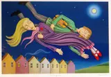 Giclee print - illustration of two figures floating in air with by Paul Horton limited edition, giclee, sold Jul 2020
