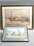 WATERCOLOUR roadside farmstead -'Farm in Ysbyty Ifan', signed, 23x30cms and a by M.s Dickinson, WATERCOLOUR, offered Jul 2020
