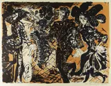 Costers Dancing by Ceri Richards colour lithograph, lithograph, sold Mar 2020
