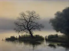 Entitled bottom by Michael John Hill, 1987, oil on canvas, sold Mar 2020
