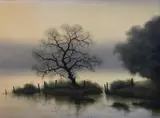 Entitled bottom by Michael John Hill, 1987, oil on canvas, sold Mar 2020