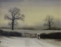 Untitled by Michael John Hill, 1987, oil on board, sold Mar 2020