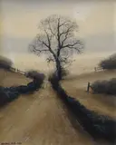 Untitled by Michael John Hill, 1987, oil on board, sold Mar 2020