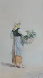 Entitled verso 'Study of an by G Bonetti, watercolour, offered Mar 2020