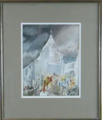 Untitled by Tom Gamble, watercolour, offered Mar 2020